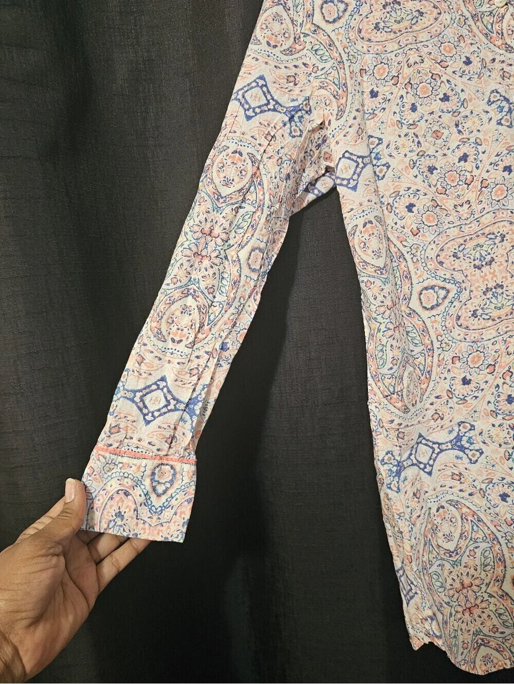 Victoria's Secret Pink and Blue Paisley Sleep Shirt S_6